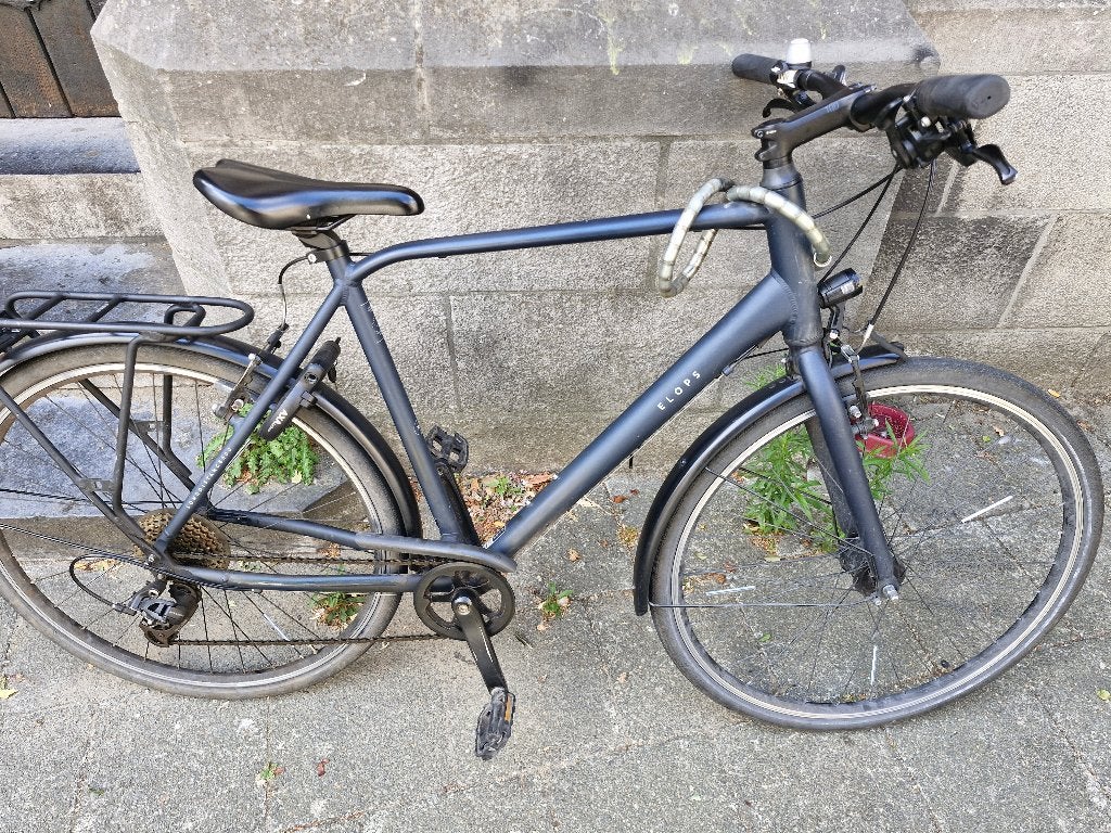 Herenfiets elops btwin 9 versnellingen, Autres marques, Vitesses, Frein sur jante, 57 à 61 cm