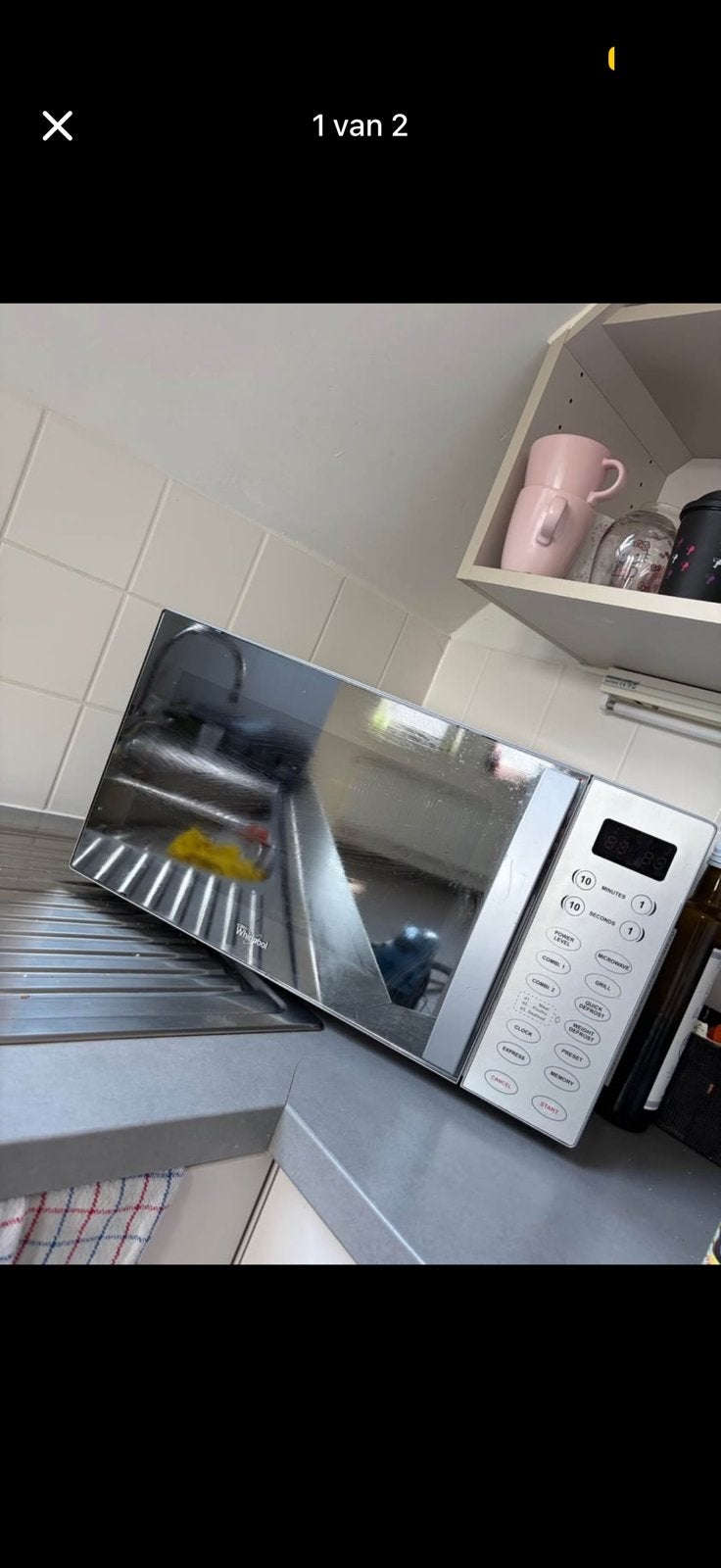 Microgolfoven te kopen Whirlpool, Elektronische apparatuur, Microgolfovens, Ophalen, Zo goed als nieuw, Microgolfoven