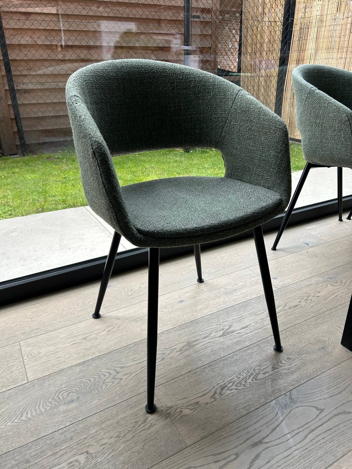 Groene moderne eetkamerstoelen – stijlvol - 6 stuks, Enlèvement, Utilisé