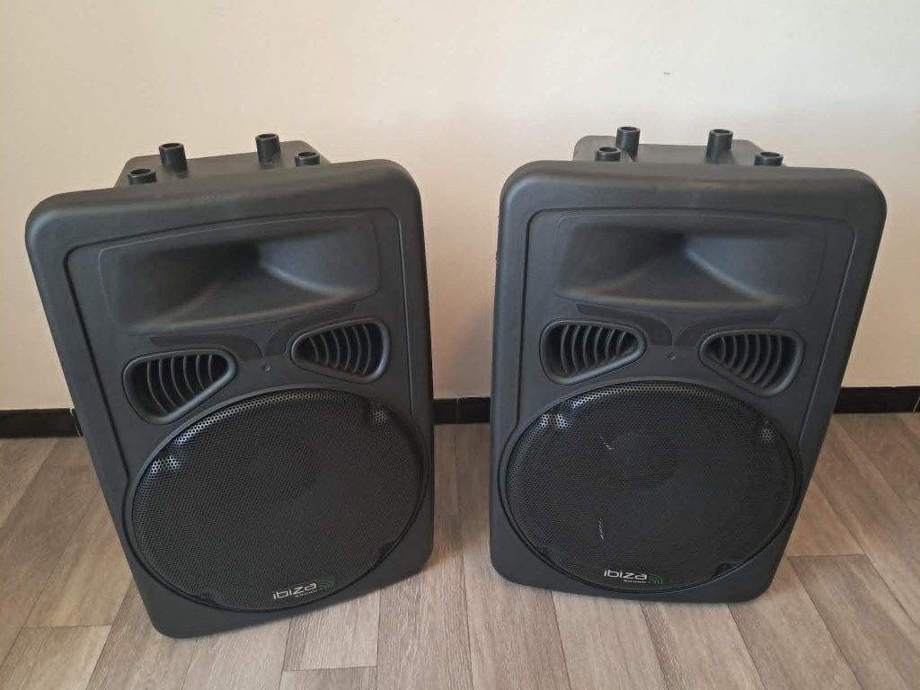 Ibiza X-TM15 passief luidsprekerpaar, Audio, Tv en Foto, Luidsprekerboxen, Gebruikt, Front, Rear of Stereo speakers, 120 watt of meer