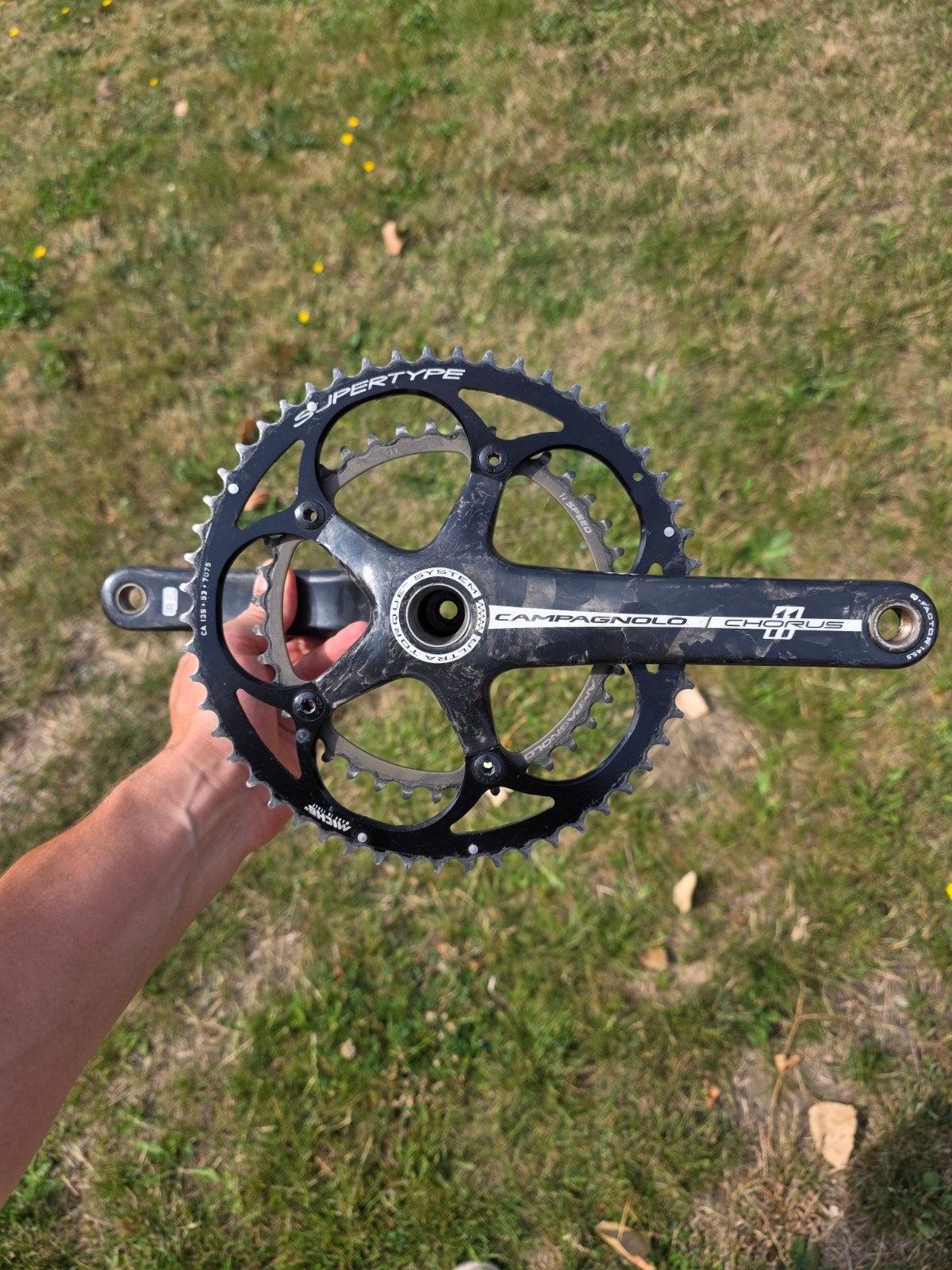Campagnolo crankstel met 175 mm crank, Enlèvement