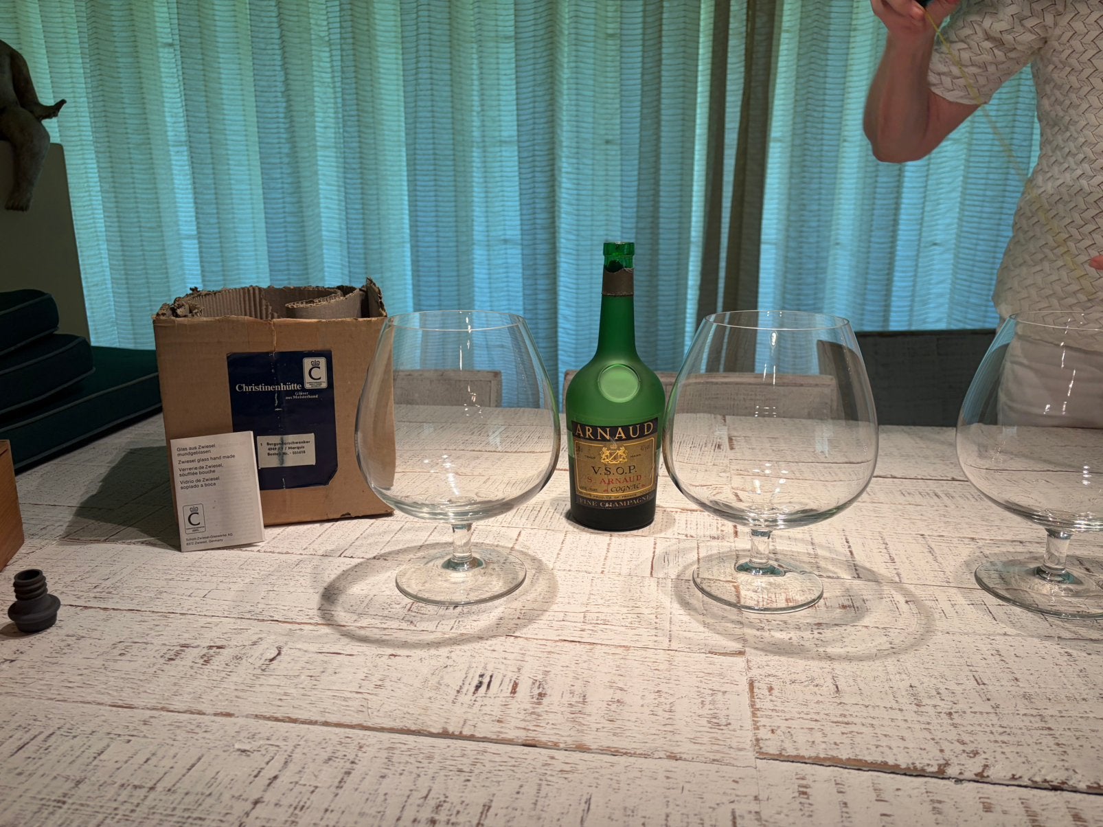 8 mondgeblazen Burgunderschwenker wijnglazen-Christinenhütte, Verzamelen, Glas en Drinkglazen, Zo goed als nieuw, Ophalen