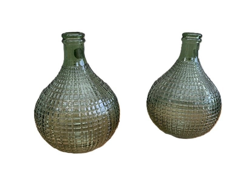 Sfeervolle Bolvaas Geblokt Groen Glas 16 cm NIEUW0, Neuf, Enlèvement ou Envoi, 16 cm, Verre