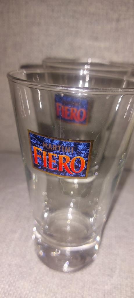 6 Martini Fiero-glazen, Ophalen of Verzenden