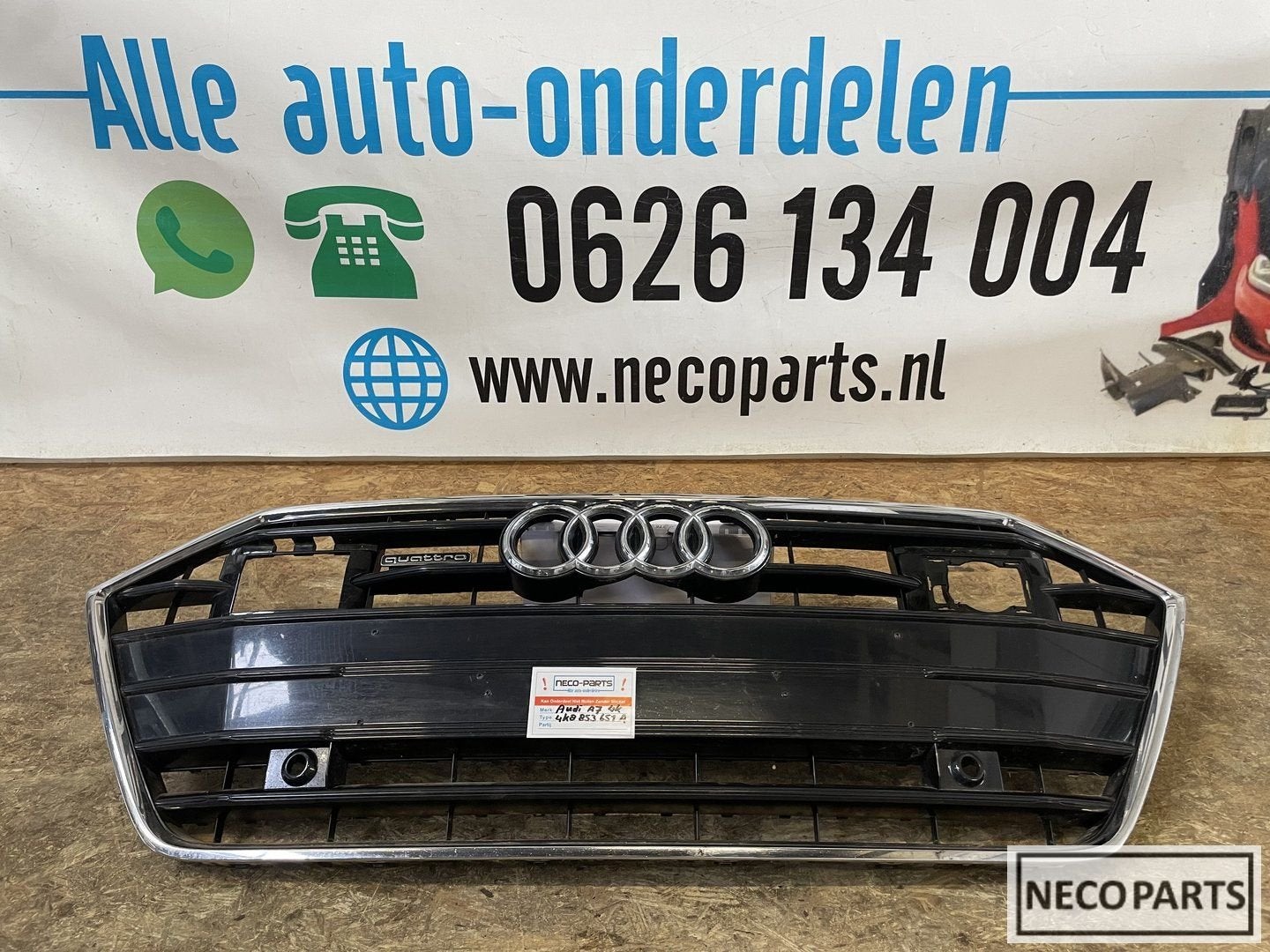 AUDI A7 4K 4K8 GRILL BUMPERGRILL ALLES LEVERBAAR !!!, Gebruikt, -, -, Spatbord