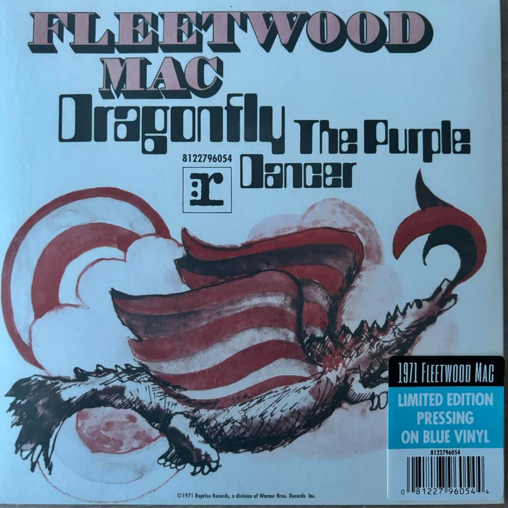 Fleetwood Mac - Dragonfly - The purple dancer (7”blue vinyl), Enlèvement ou Envoi, Comme neuf, 7 pouces, Single