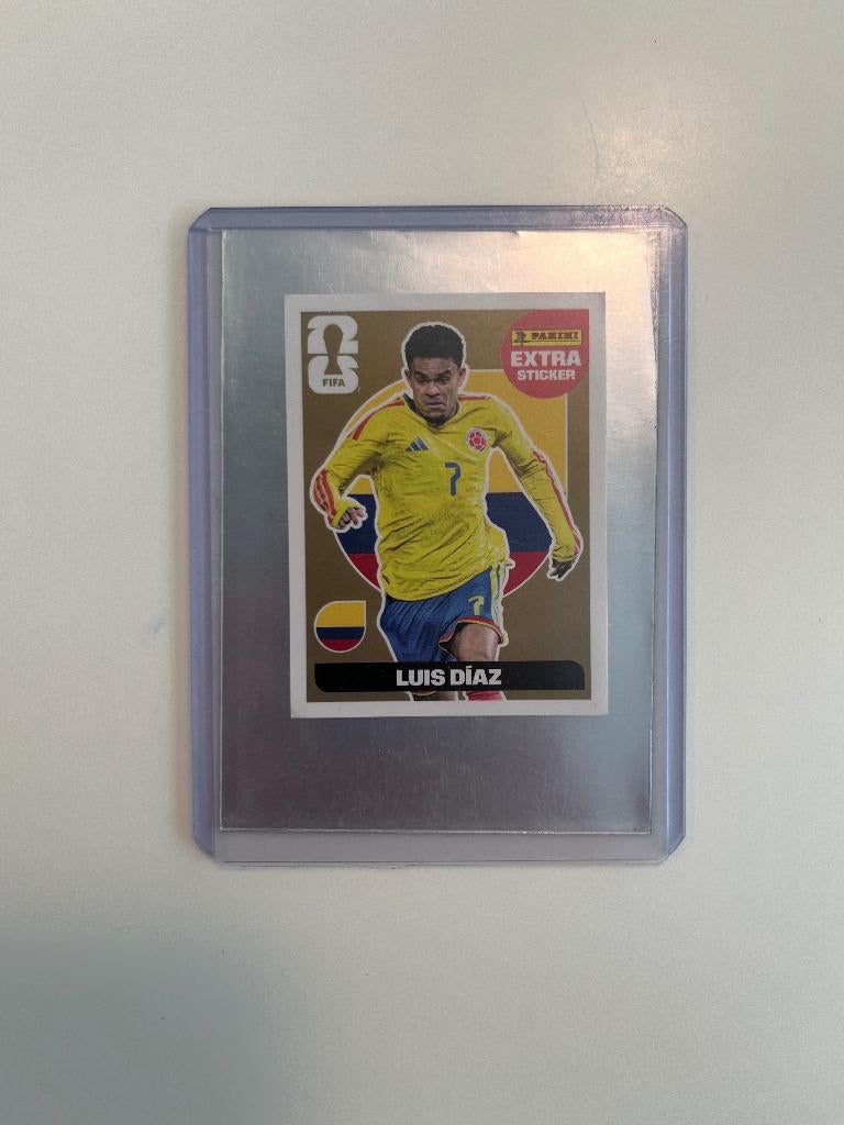 Panini WC26 extra sticker: Luis Diaz, gold, Ophalen of Verzenden, Nieuw, Sticker
