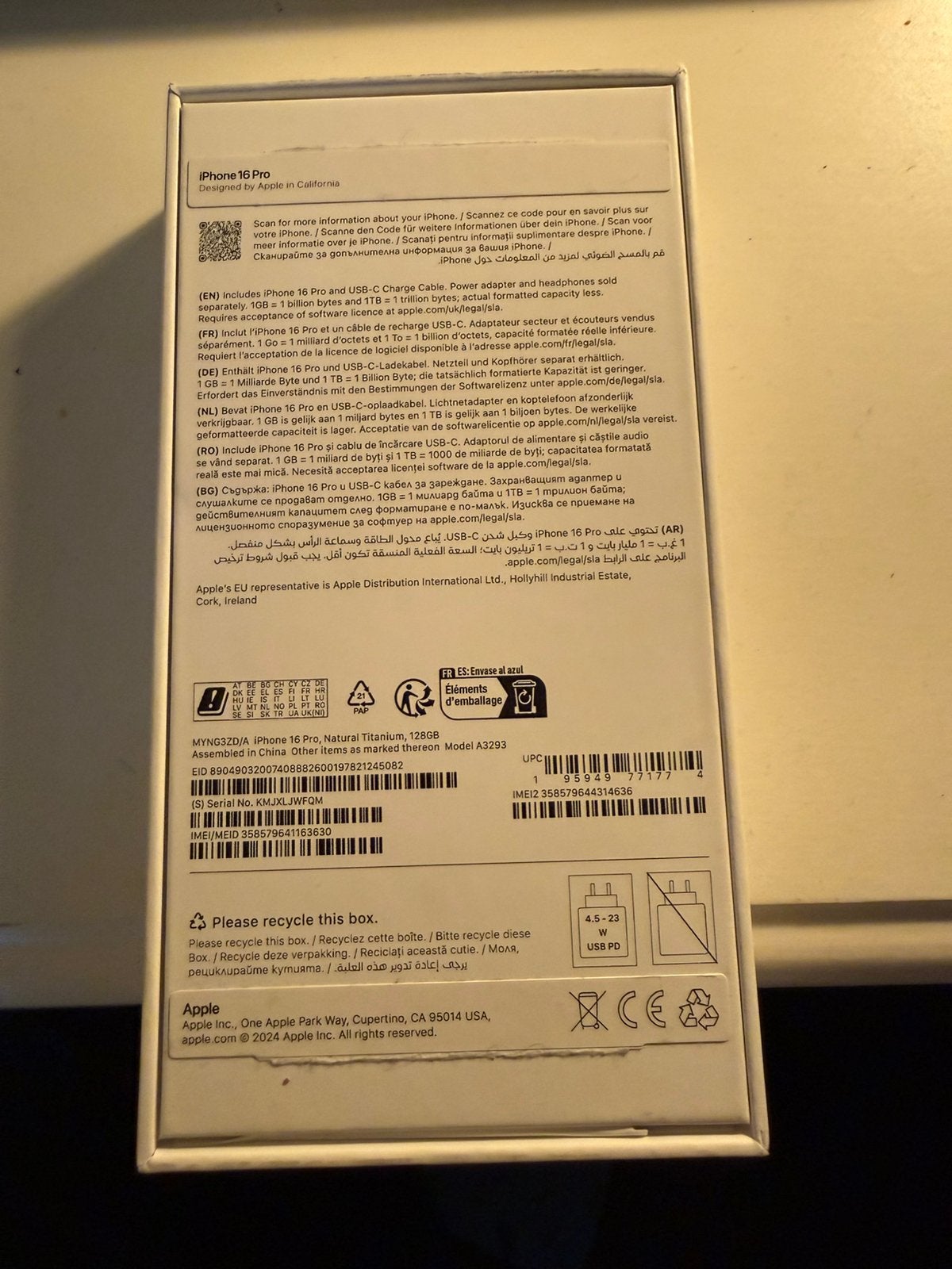 iPhone 16 Pro 128GB tutaniim, Ophalen, Zo goed als nieuw, Grijs, 128 GB