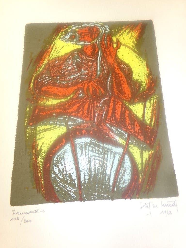 Drumexta Picture -Limited Edition–1982 Staf De Smedt Vintage, Antiek en Kunst, Ophalen of Verzenden, 1950 - 1999