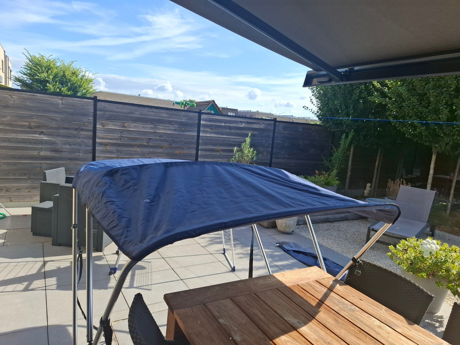 BiminiTop Delux/zonnekap boot, Watersport en Boten, Ophalen, Zo goed als nieuw, Overige typen, Motorboot