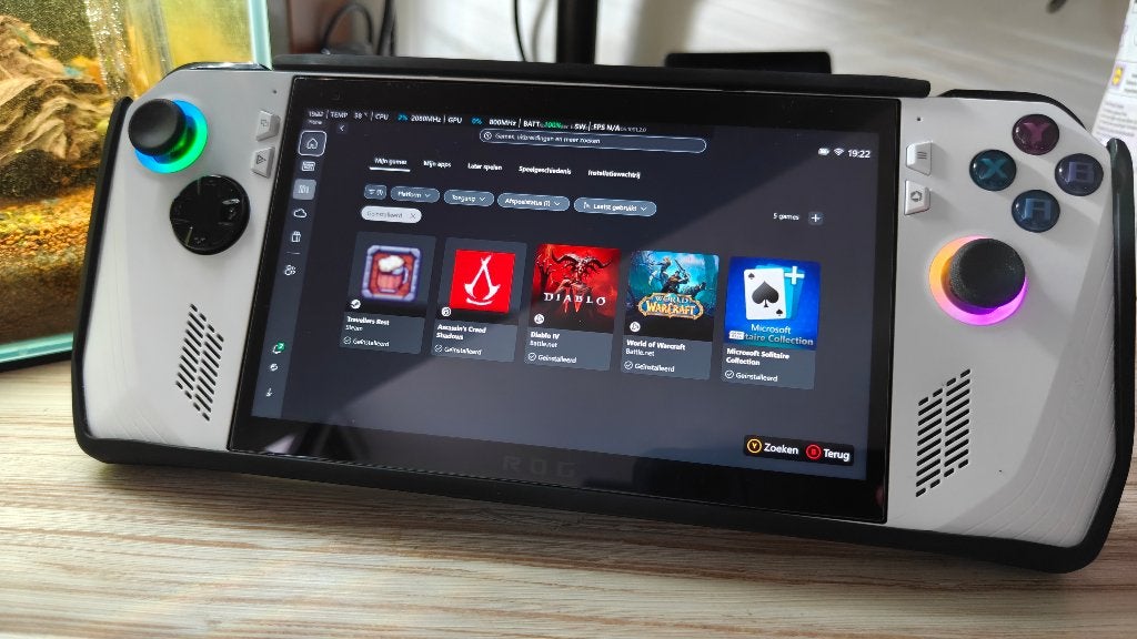 Asus Rog Ally Z1 Extreme, Games en Spelcomputers, Spelcomputers | Overige, Zo goed als nieuw, ASUS, Ophalen of Verzenden