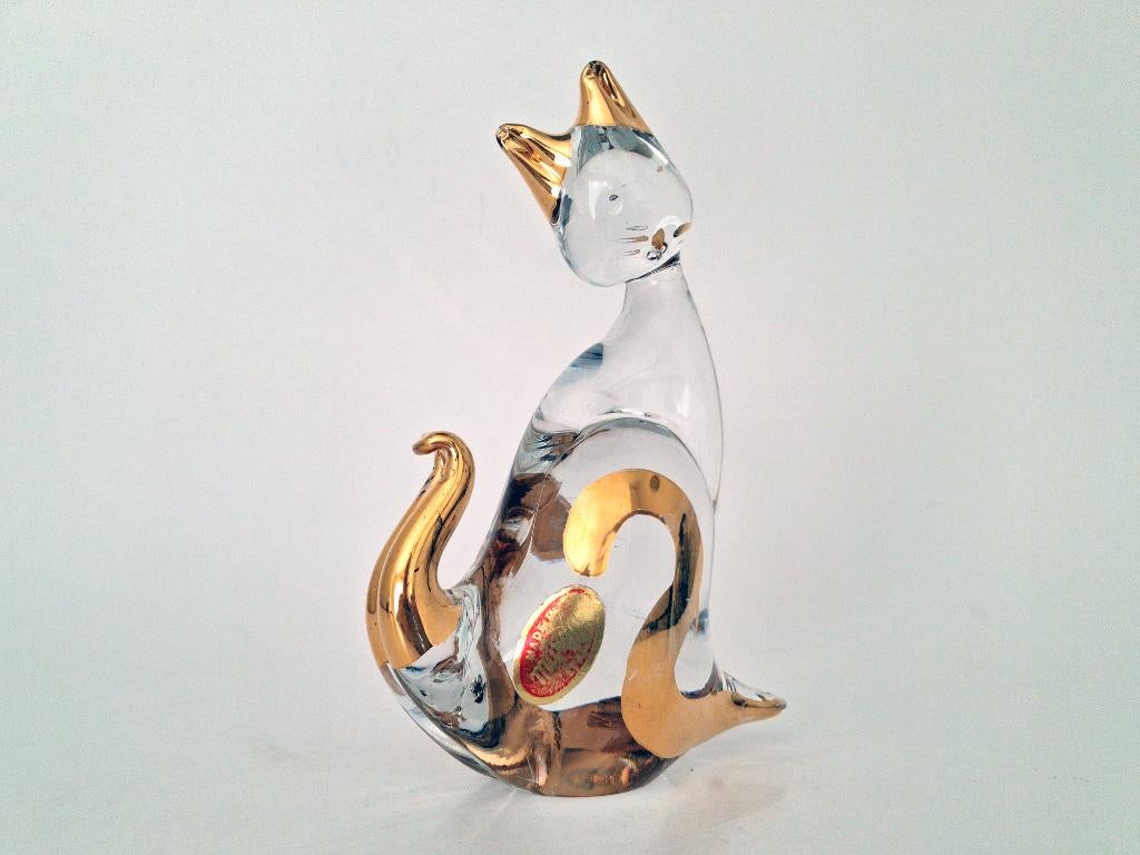 glaskunst kat Murano, Ophalen of Verzenden, Gebruikt, Dier