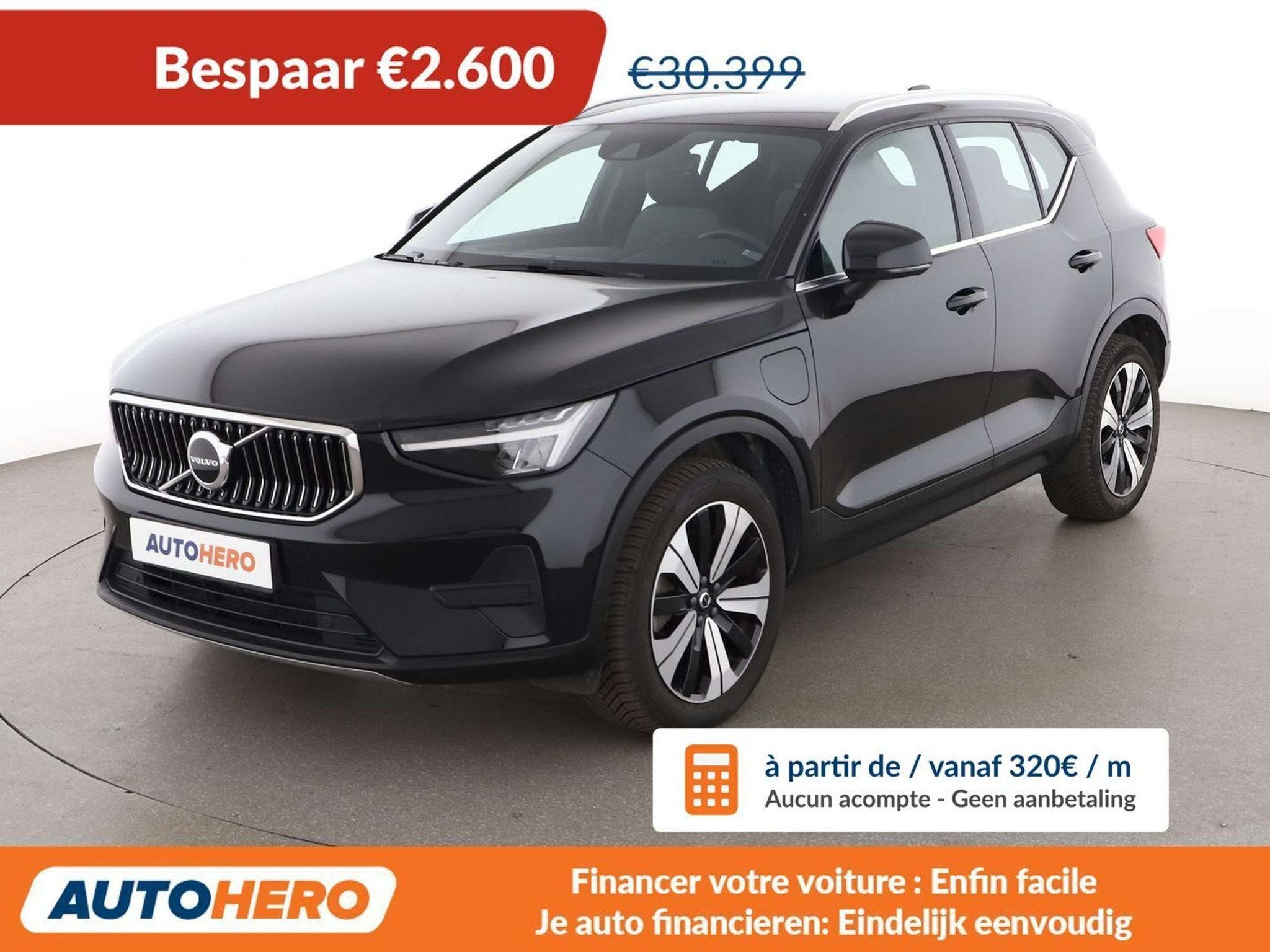 Volvo XC40 1.5 T4 Recharge Plug-in Hybrid Plus Bright 2WD, Auto's, Stof, Gebruikt, 48 g/km, Zwart