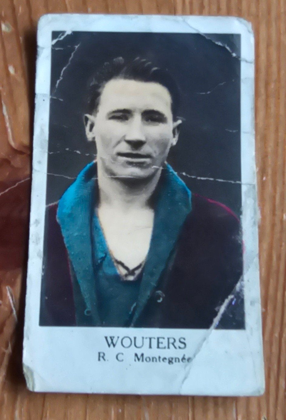 1932 Wouters (pre panini) RC Montegnée Chromo Voetbal!, Hobby en Vrije tijd, Ophalen of Verzenden, Gebruikt, Plaatje