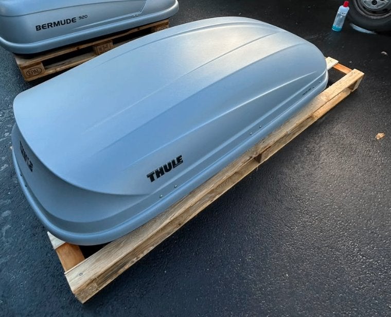Thule Pacific 200 dakkoffer met dakdragers, Auto diversen, Dakkoffers, Ophalen, Gebruikt