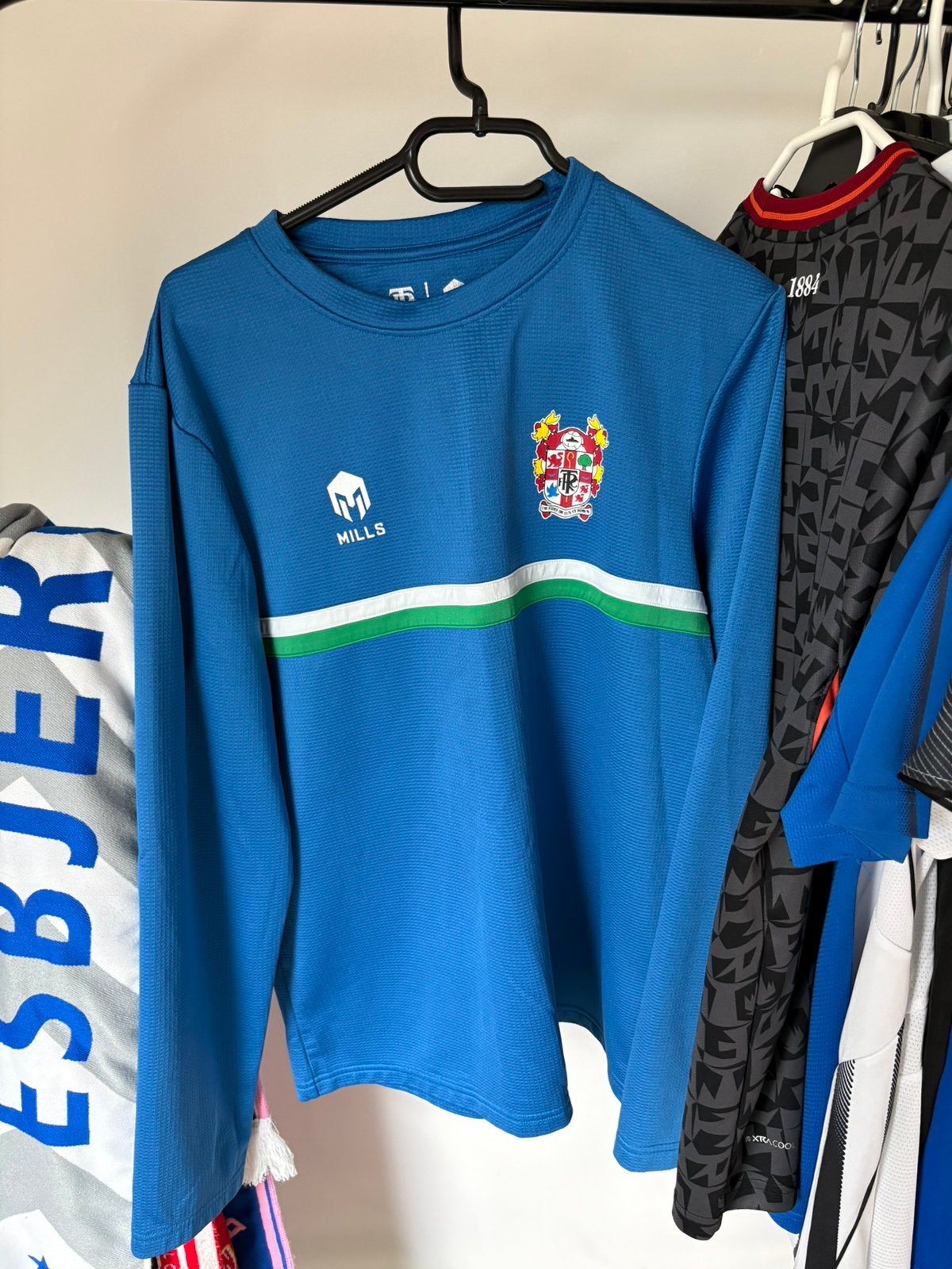 Tranmere Rovers - Entraînement à manches longues, Football, Enlèvement ou Envoi, Comme neuf, Bleu