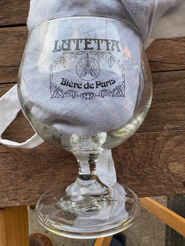 Lutétia Bière de Paris (4 verres), Collections, Marques de bière, Utilisé, Verre ou Verres, Autres marques, Enlèvement ou Envoi