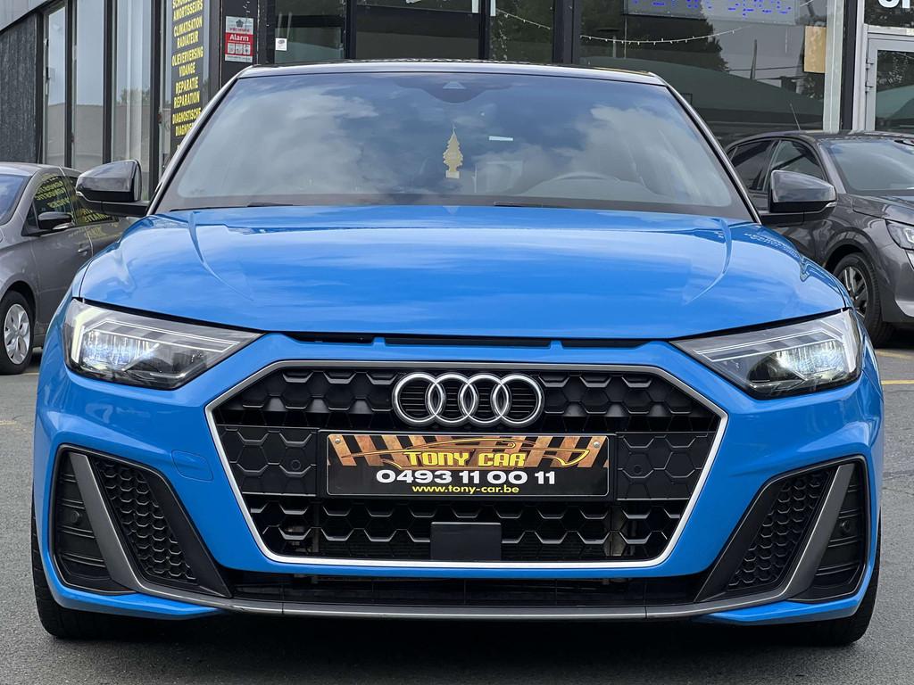 Audi A1 Sportback TFSI EURO VI* S line tronic garantie1, Auto's, Zwart, 1675 kg, 95 pk, Blauw
