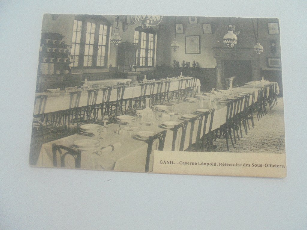 gent- kazerne léopold eetzaal officieren, Verzamelen, Verzenden, Voor 1920, Gelopen, Oost-Vlaanderen