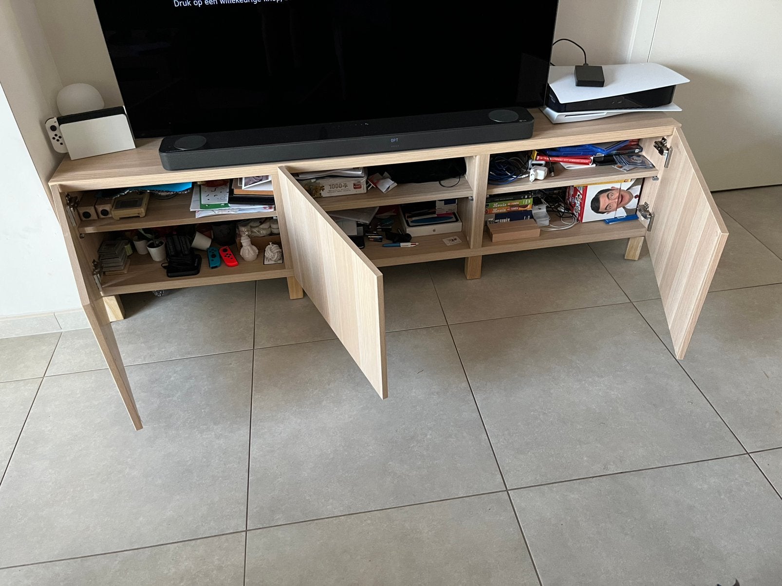 Tv meubel, Huis en Inrichting, Kasten |Televisiemeubels, Ophalen, Gebruikt, Eikenhout