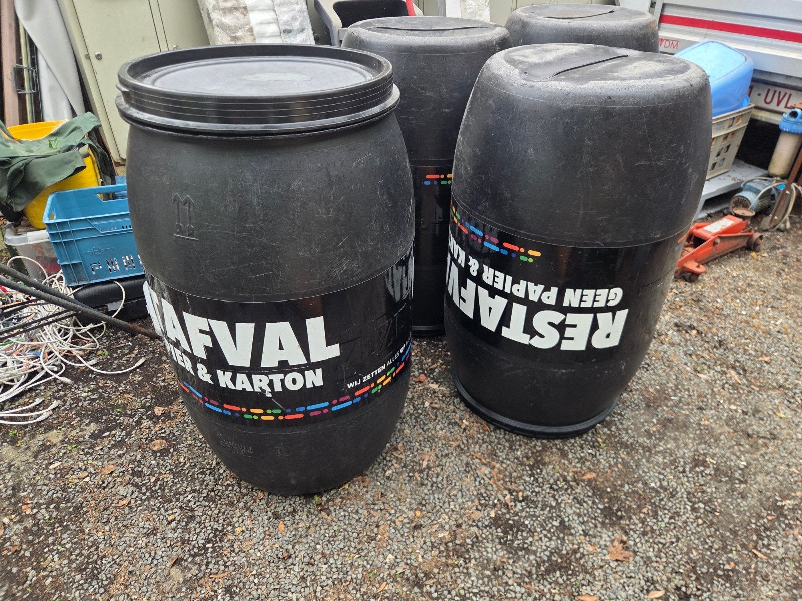 Afval ton - regenton, Tuin en Terras, 150 liter of meer, Ophalen, Gebruikt, Kunststof
