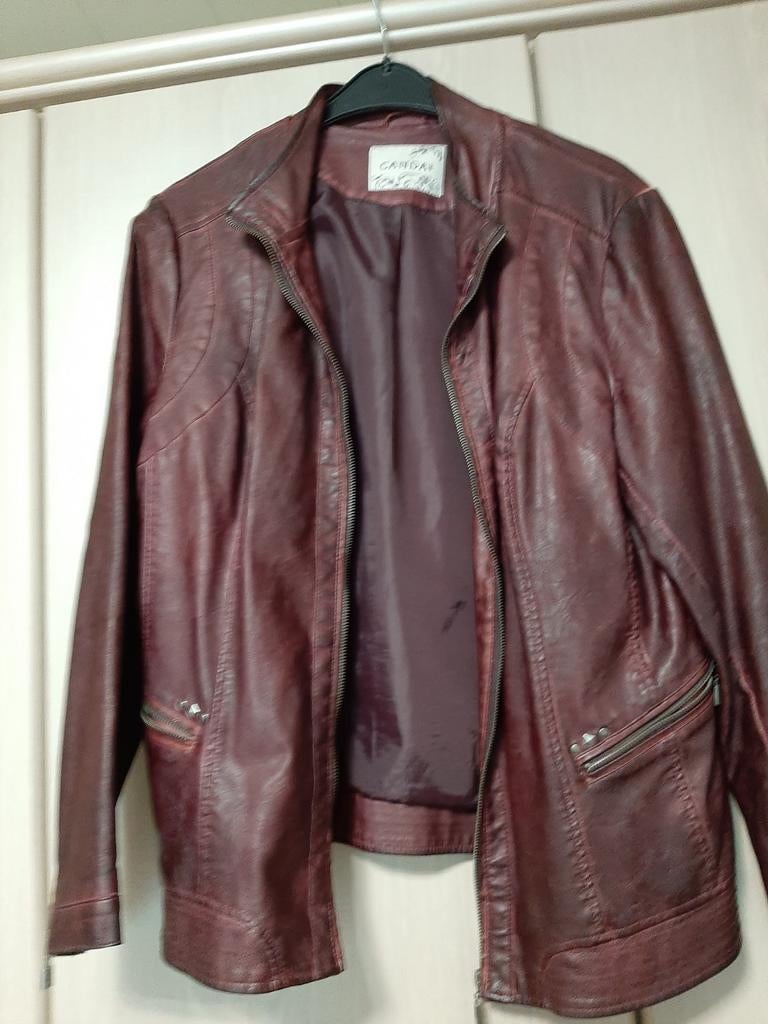 Vest imitatie lederen vest large, Ophalen, Maat 42/44 (L)