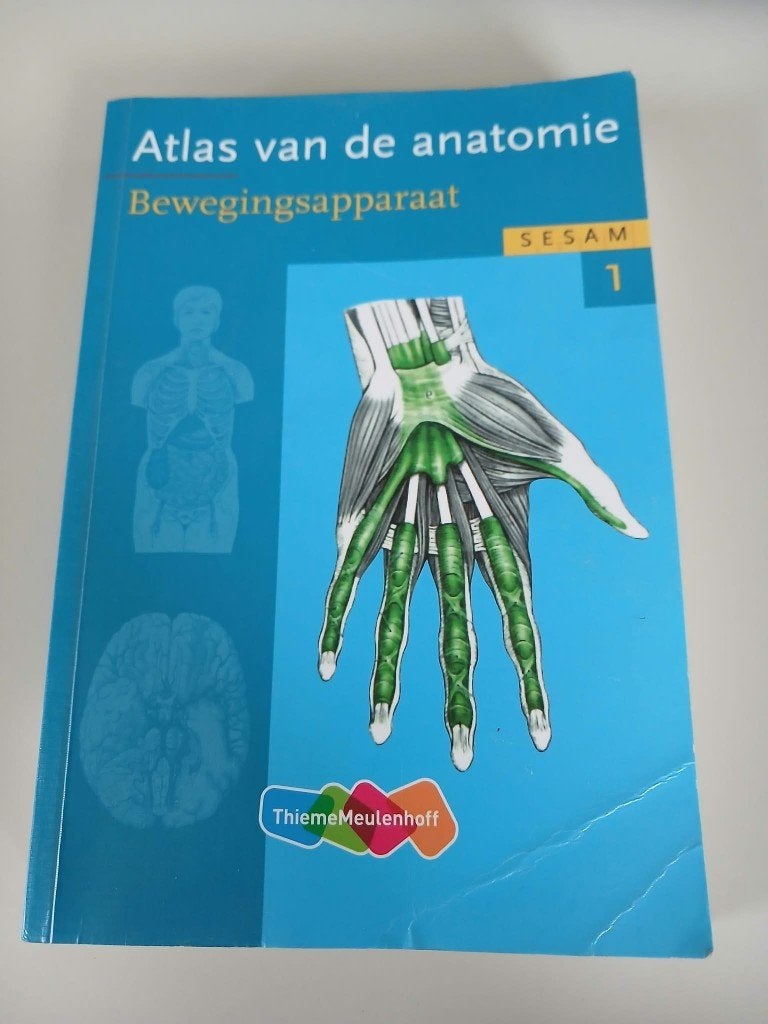 Atlas van de anatomie - Bewegingsapparaat, Boeken, Ophalen, Zo goed als nieuw, Hogeschool, Thieme Meulenhoff