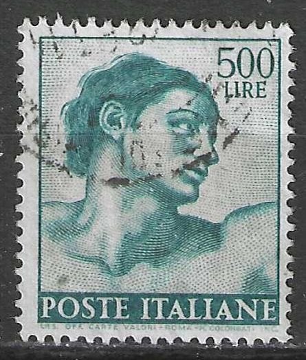 Italie 1961 - Yvert 843 - Werken van Michelangelo (ST), Verzenden, Gestempeld