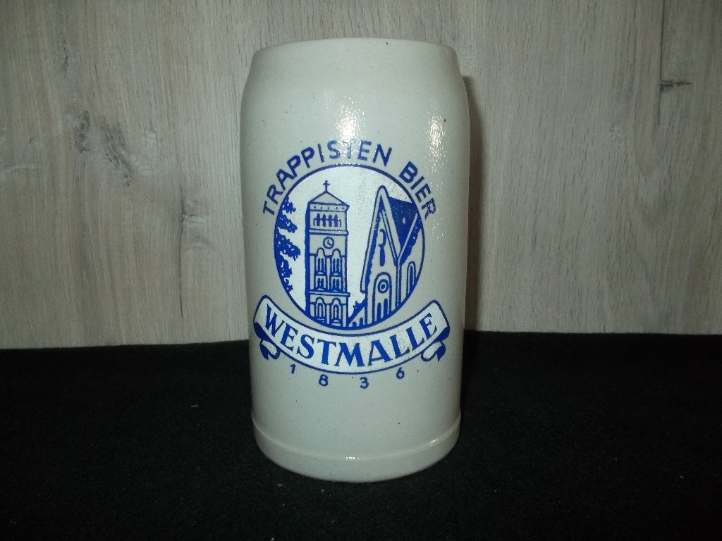 WESTMALLE Trappistenbier - grijze stenen bierpot 1Liter - 7, Ophalen, Gebruikt, Pul(len), Overige merken