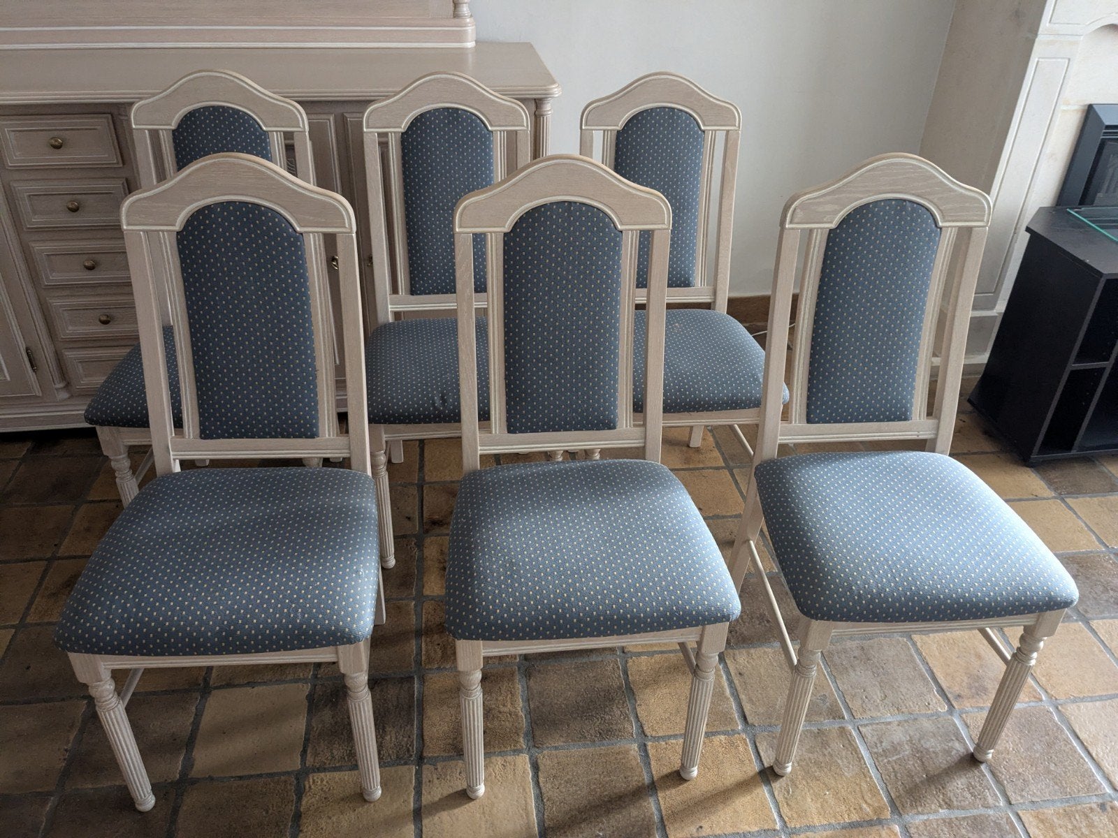 6 eetkamerstoelen, Ophalen, Gebruikt, Hout, Vijf, Zes of meer stoelen