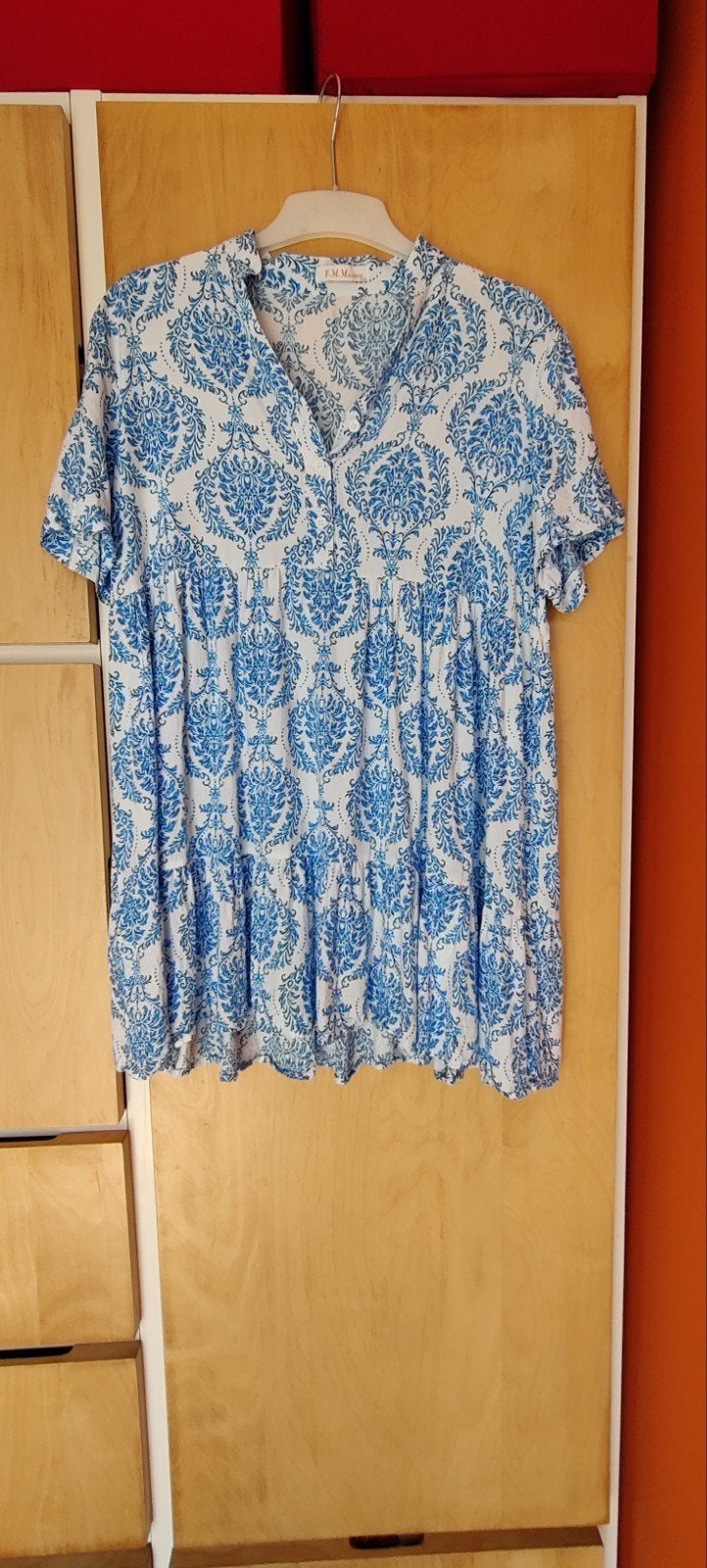 Zomers jurkje, maat 42, Kleding | Dames, Jurken, Blauw, Maat 42/44 (L), FMM fashion, Ophalen of Verzenden