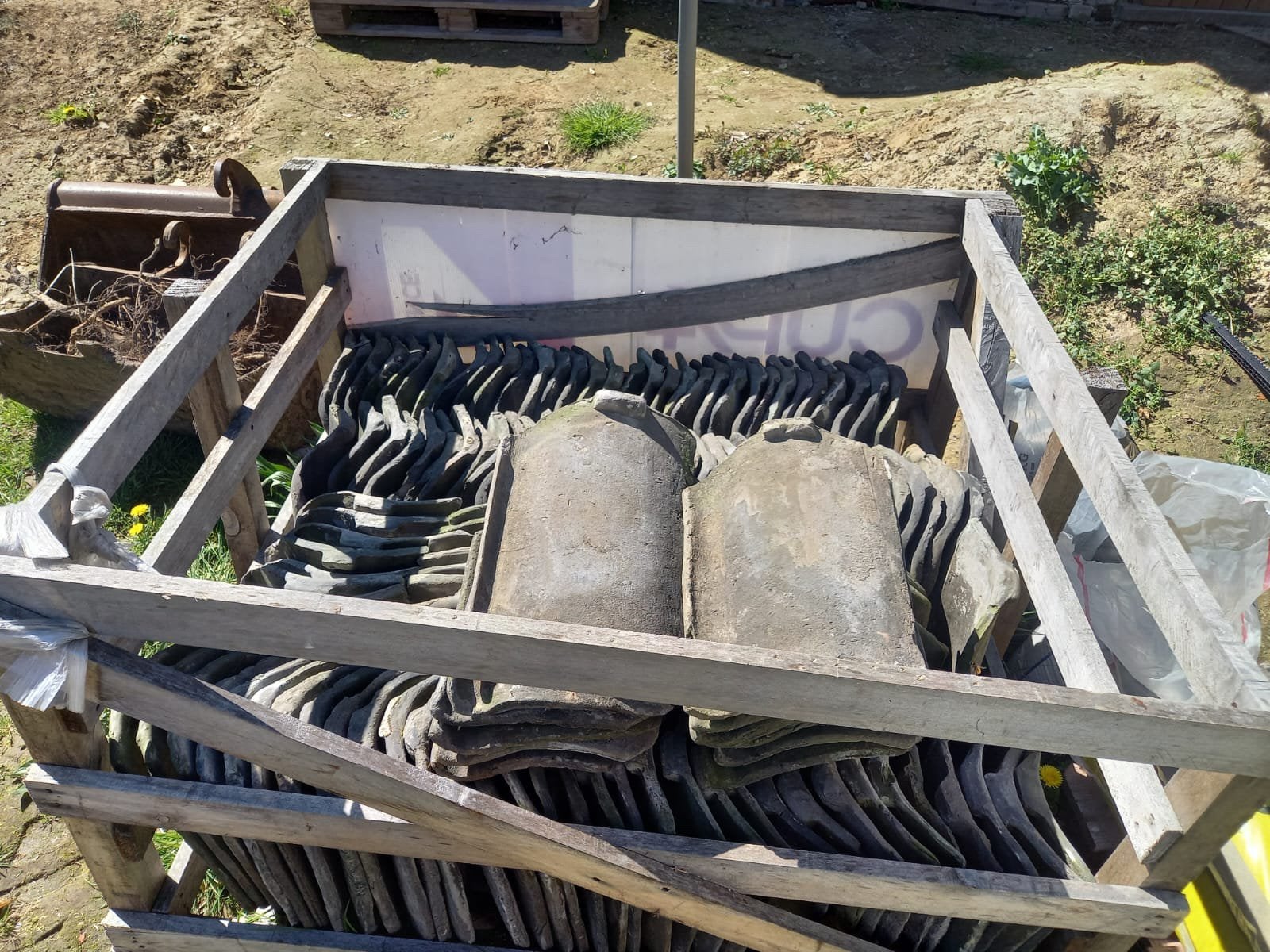 Boomse pannen, Doe-het-zelf en Bouw, Dakpannen en Dakbedekking, Ophalen, Gebruikt, Dakpannen, Overige kleuren