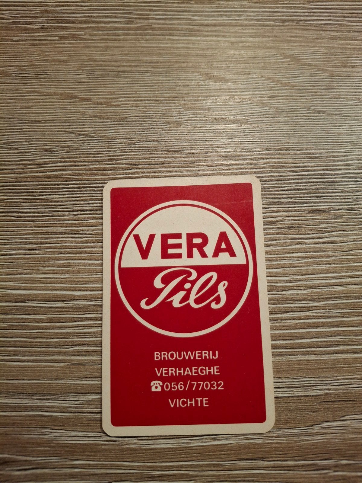 Oude speelkaart vera pils, Verzamelen, Ophalen of Verzenden