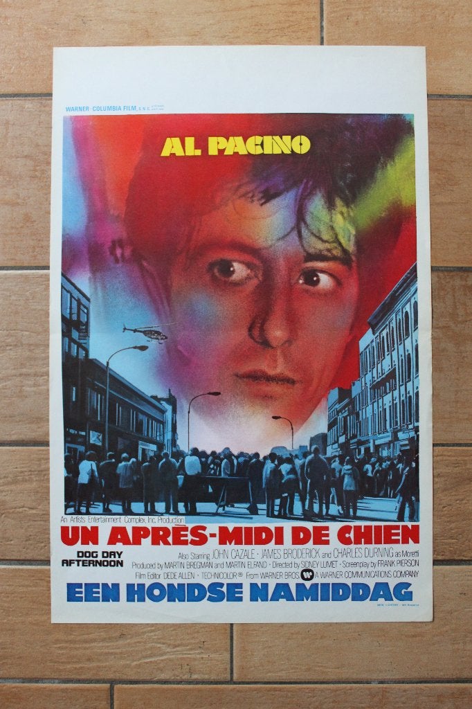 filmaffiche Al Pacino Dog Day Afternoon filmposter, Verzamelen, Rechthoekig Staand, Ophalen of Verzenden, Zo goed als nieuw, A1 t/m A3