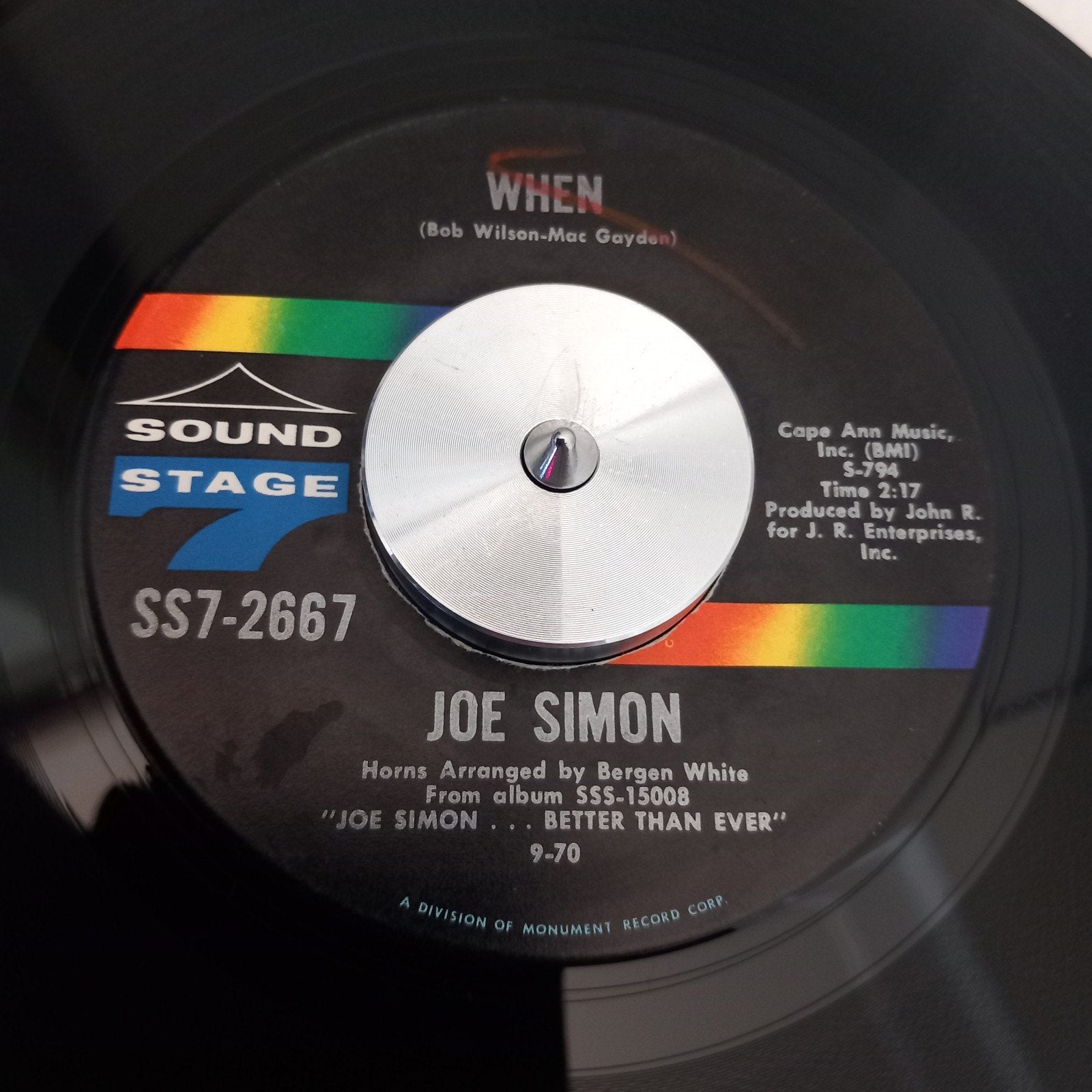 JOE SIMON. WHEN.  POPCORN USA 45T, Enlèvement ou Envoi