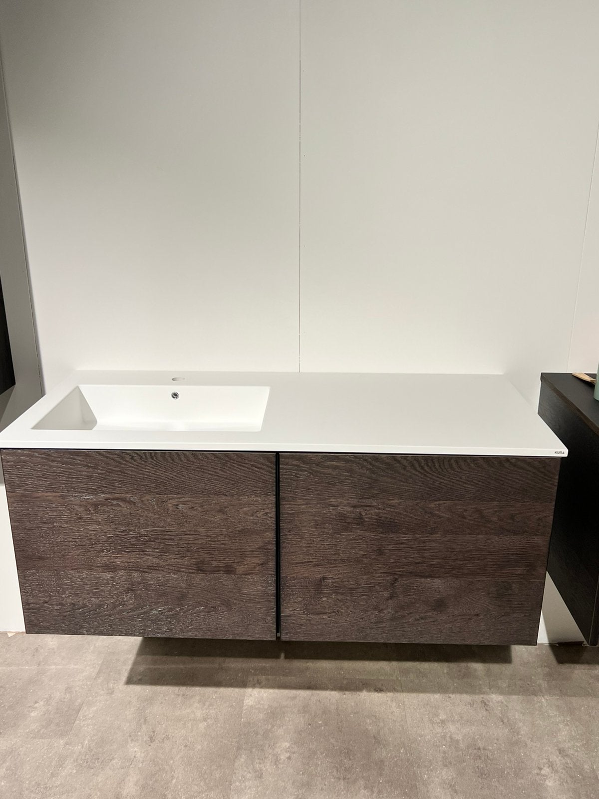 Meuble de salle de bain - chêne foncé Veda, Maison & Meubles, Enlèvement, Comme neuf