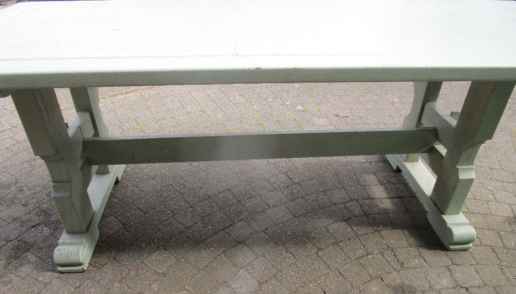 grote eiken terrastafel, Tuin en Terras, Ophalen, Gebruikt, Rechthoekig, Hout