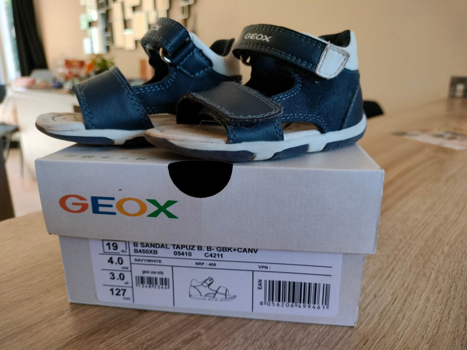 Sandales Geox bébé, Enlèvement