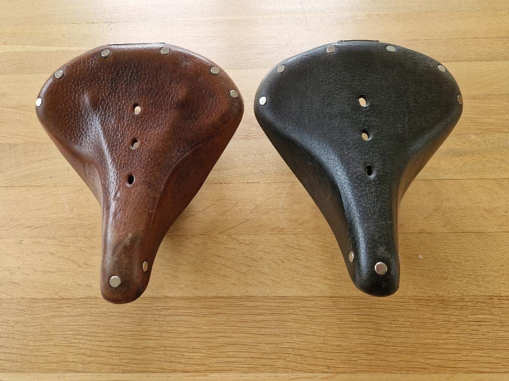 2x lederen Brooks zadel, Fietsen en Brommers, Gebruikt, Leer, Ophalen of Verzenden, Brooks