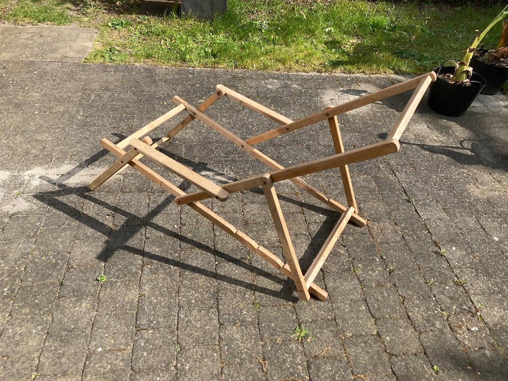 Vintage strandstoel, Tuin en Terras, Ophalen, Inklapbaar