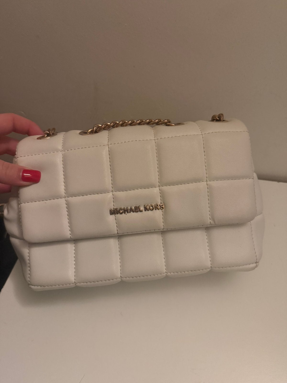 Handtas michael kors, Ophalen of Verzenden, Gebruikt, Wit, Handtas