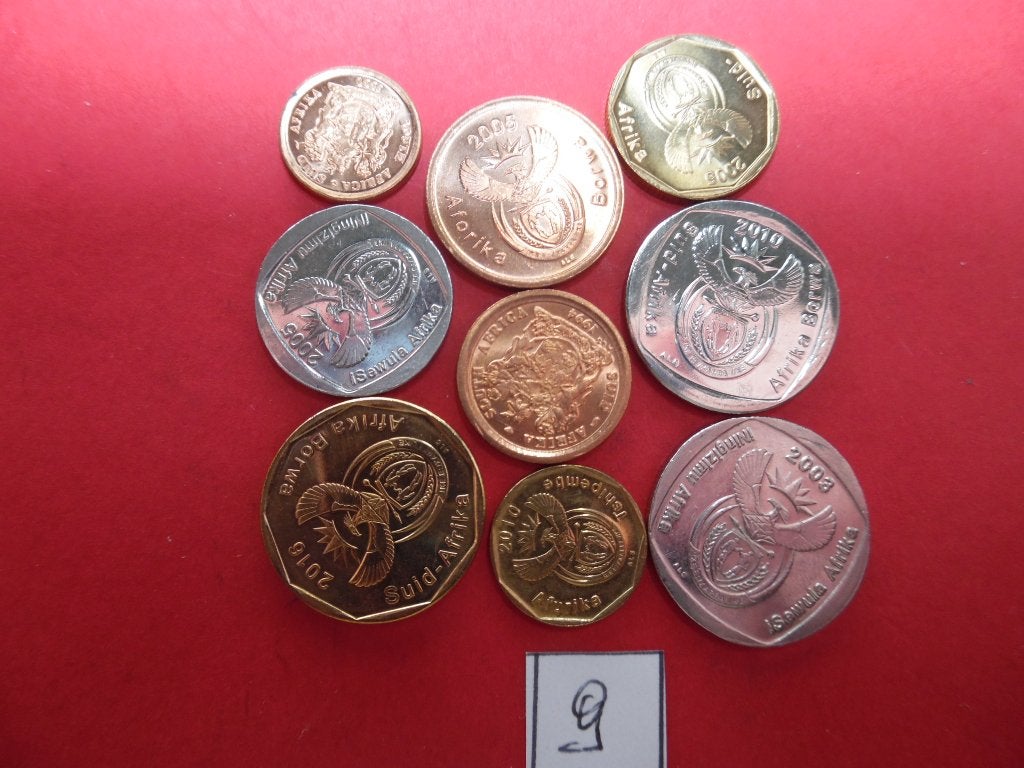 Zuid Africa  9 munten, Timbres & Monnaies, Enlèvement ou Envoi