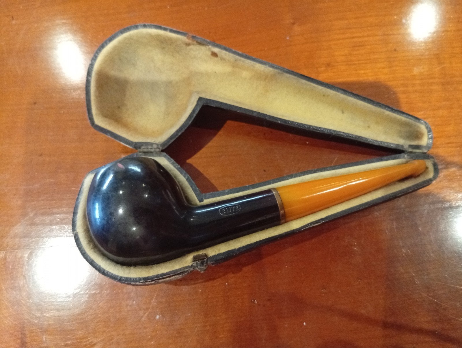 Bakelieten pijp met originele doos 1930 - 1960, Antiek en Kunst, Ophalen of Verzenden