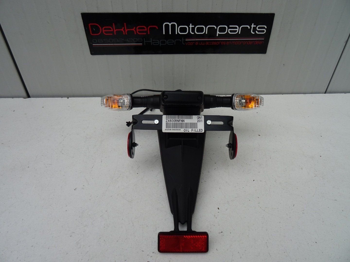 Originele Kentekenplaat houder + Knipper Kawasaki ZX6R 2009, Neuf, -, -, -