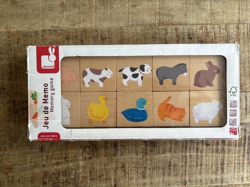 Houten memory spel Janod, Ophalen, Gebruikt