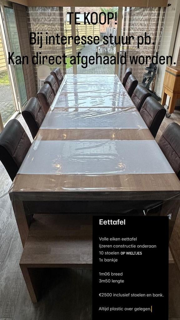Grote eettafel, Enlèvement