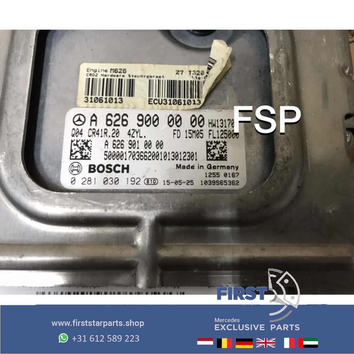 A6269000000 MOTOR ECU W205 W253 Mercedes C Klasse / GLC 2014, Auto-onderdelen, Gebruikt, -, Ophalen of Verzenden, -