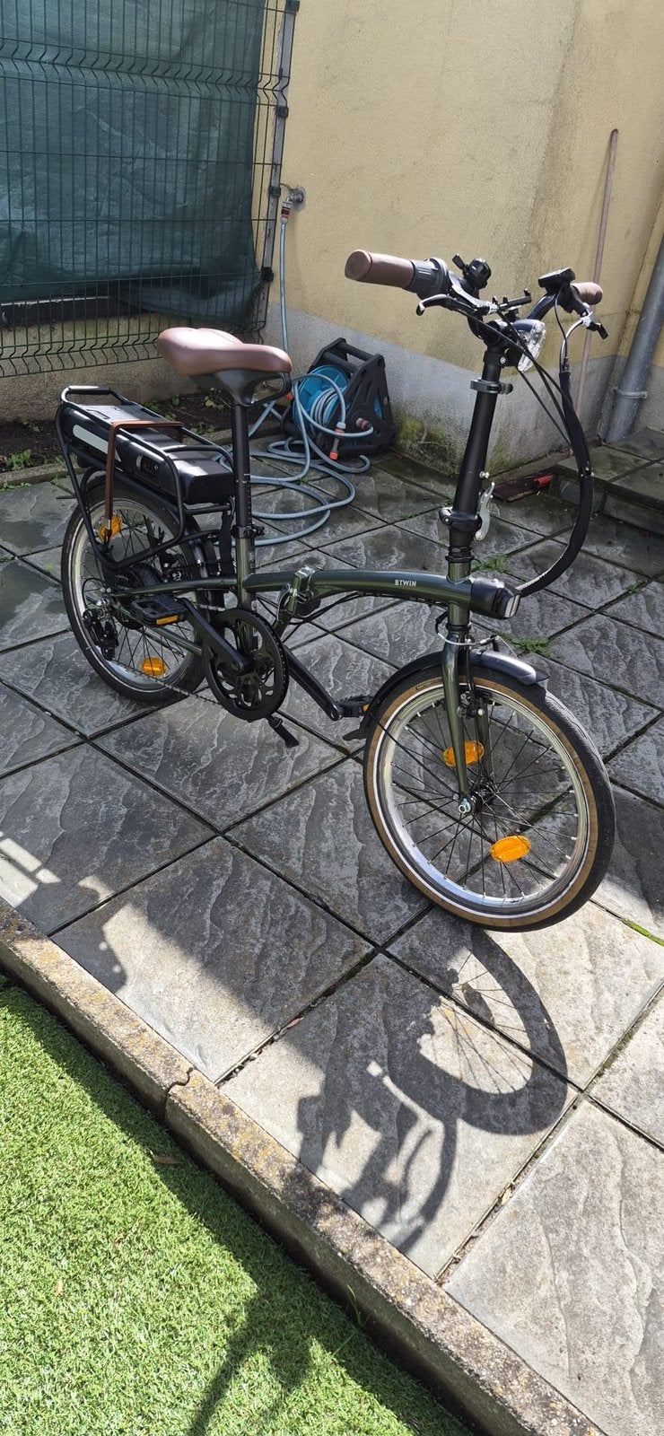 Velo Pliant BTWIN elevtrique e fold 500 vert, Ophalen, Zo goed als nieuw