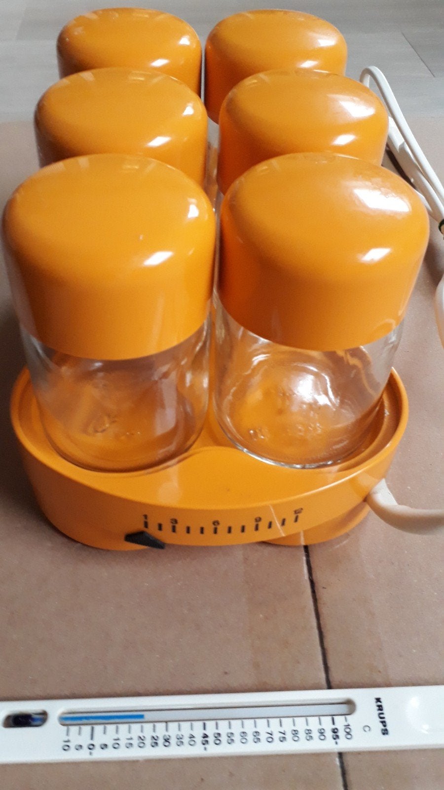 vintage Yoghurtmaker,6 glazen Krups, Enlèvement