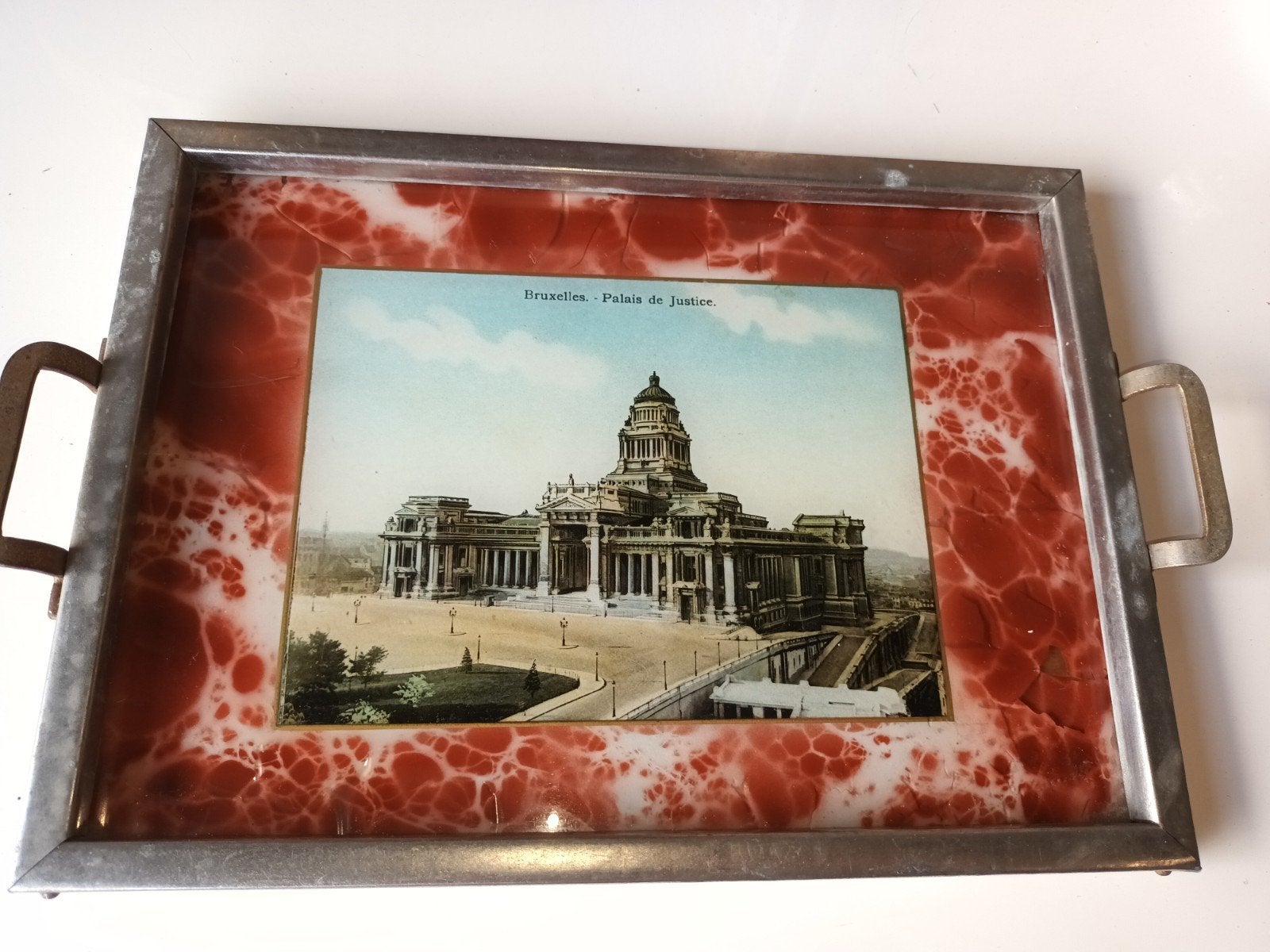 Dienblad Brussel – Palais de Justice (ca. 1930), Ophalen of Verzenden